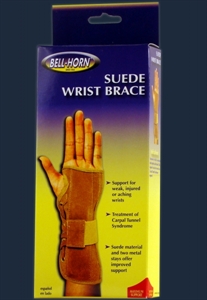 Picture of Suede Wrist Brace (Right/Small) aka Wrist Splint, Carpal Tunnel Syndrome, Clearance