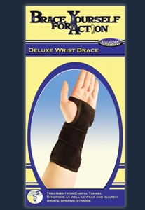 Picture of Brace Yourself For Action Deluxe Wrist Brace (Left/Large-XLarge) aka XL Wrist Brace, Large Wrist Support, Carpal Tunnel Wrist Brace, Carpal Tunnel Treatment, Clearance