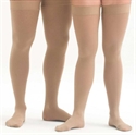 Picture of Microfiber Graduated Compression Stockings 20-30 mmHg (Small)(Thigh-High Close-Toe)(Beige) aka Leg Wear, Thigh High Compression Stockings