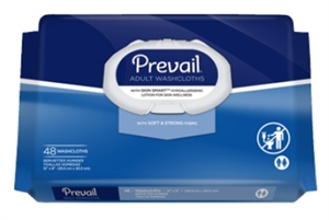 Picture of Prevail® Washcloths Soft Pack with Press-Open Lid (pack of 48) aka Personal Wipes, Adult Wipes, Personal Washclothes, Incontinent Wipes