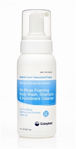 Picture of Bedside-Care® Foam Cleanser (8.1 oz. Bottle) aka Incontinent Wash, No rinse body wash, No rinse shampoo, Coloplast Foam Wash, Coloplast 67146