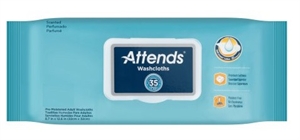 Picture of Attends® Personal Cleansing Washcloths (Pack of 48) aka Wipes, Attends Wipes