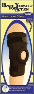 Picture of Brace Yourself For Action Hinged Knee Wrap (Large/X-Large) aka Bell Horn Knee Brace, Large Knee Support, XL Hinged Knee Brace, ACL Knee Brace, CLEARANCE