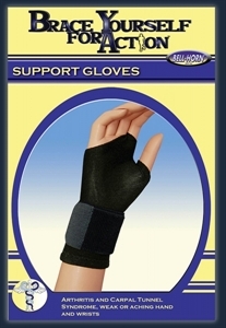 Picture of Brace Yourself For Action Wrist Support Glove (Pair)(Large) aka Large Arthritis Gloves, Carpal Tunnel Glove, Large Wrist Brace, Clearance