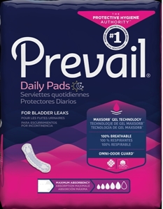 Picture of Prevail® Bladder Control Pads Maximum 11" Jumbo Pack (Pack of 48) Incontinence Pads, Prevail Maximum