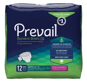 Picture of Prevail® Adult Briefs XX-Large (Bariatric A) (Pack of 12) aka Adult Diaper, XXL Briefs, XXL Diapers, Bariatric Briefs