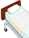 Picture of Ideal Brand Disposable Underpads with Tuckable Sides (28" x 70")(Case of 75) aka Chux, Tuckables, Bed Pads, Disposable Bed Pads