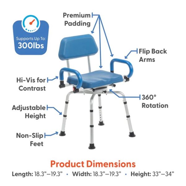 Journey SoftSecure Rotating Shower Chair - Image 6